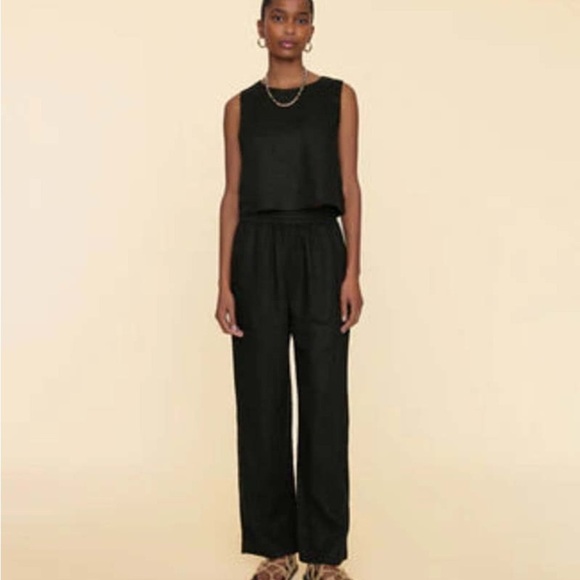 2/$250 Xirena black linen wide leg Atticus pants - Large NWOT - Picture 1 of 5